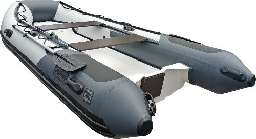 Лодка надувная Forzamarine RIB Навигатор 380Pro, серый-графит (корпус серый)