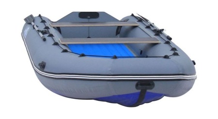 Картинка Лодка надувная Выдра 430 Jet, цвет серый (ТПУ 0,7 мм, фальшборт укор. + рифлёнка, разъёмный транец) от магазина Адмирал моторс