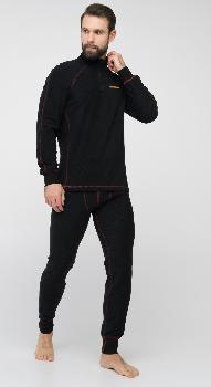 Термобельё Huntsman "Thermoline ZIP", флис, чёрный, (56-58, Рост: 2XL)
