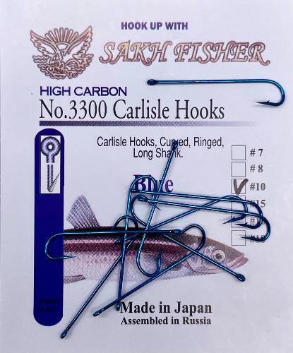 Крючки SakhFisher 3300 light blue №10 (5 мм) 10 шт. Япония