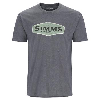 Футболка Simms Logo Frame T-Shirt, Titanium Heather (S)