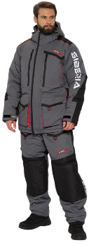 Костюм зимний Huntsman "Yukon Ice", Breathable, серый/чёрный (44-46/182-188)
