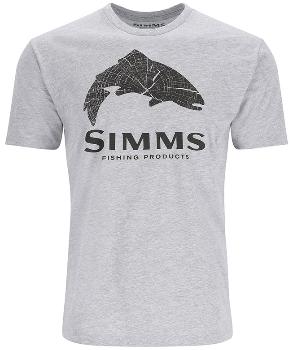 Футболка Simms Wood Trout Fill T-Shirt, Grey Heather, (M)