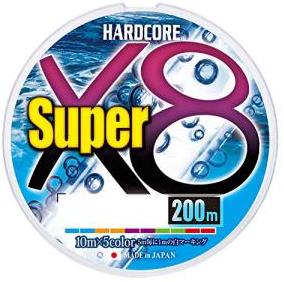 Шнур плетёный Duel PE Hardcore Super X8 №1,0, 9 кг, 200 м, 5 Color
