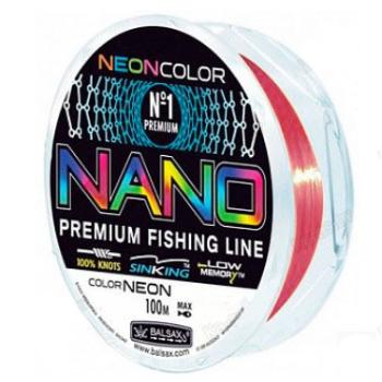 Леска BALSAX "Nano Neon Fuxia" 100м 0,16 (4,00кг)