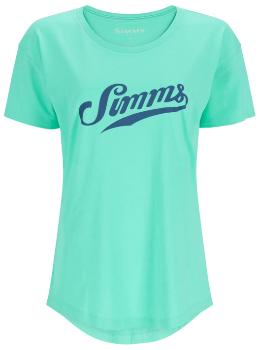 Футболка Simms Women's Script T-Shirt, Gulf Blue, (M)