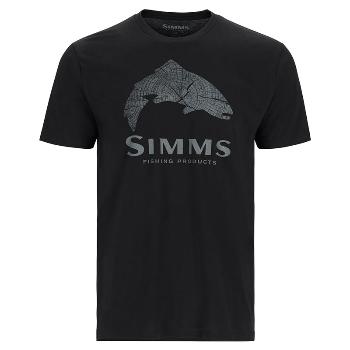 Футболка Simms Wood Trout Fill T-Shirt, Black (M)