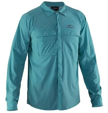 Картинка Рубашка Grundens Hooksetter LS Shirt, Dusty Turquiose (L)      от магазина Главный Рыболовный