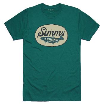 Картинка Футболка Simms Trout Wander T-Shirt, Dark Teal Heather, (L) от магазина Главный Рыболовный