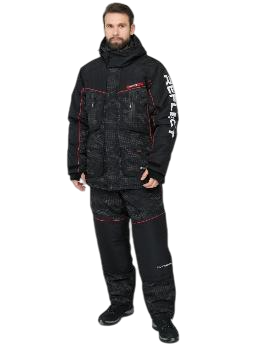 Костюм зимний Huntsman "Siberia Reflect", Reflex Membrane, чёрный (48-50/182-188)
