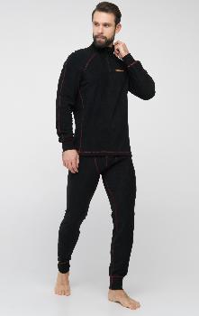 Термобельё Huntsman "Thermoline ZIP", флис, чёрный, (48-50, рост: L)