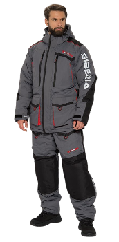 Костюм зимний Huntsman "Yukon Ice", Breathable, серый/чёрный (48-50/170-176)