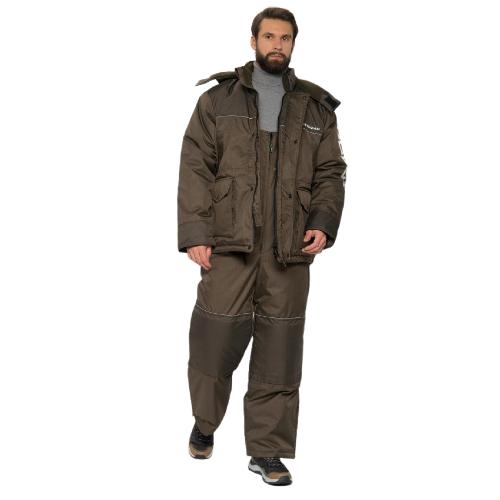 Картинка Костюм зимний Huntsman "Полюс", Cell, хаки (48-50/182-188) от магазина Главный Рыболовный