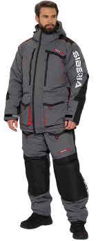 Костюм зимний Huntsman "Yukon Ice", Breathable, серый/чёрный (44-46/170-176)