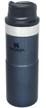 Картинка Термокружка Stanley Classic Trigger Action 0,35 л, One hand 2.0, синяя от магазина Главный Рыболовный
