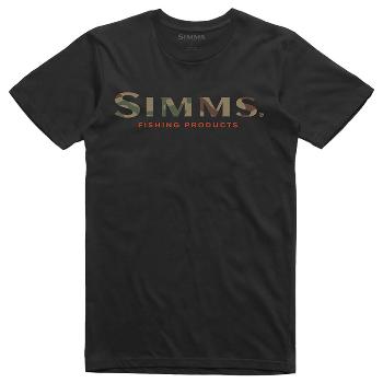 Картинка Футболка Simms Logo T-Shirt, Black (L) от магазина Главный Рыболовный