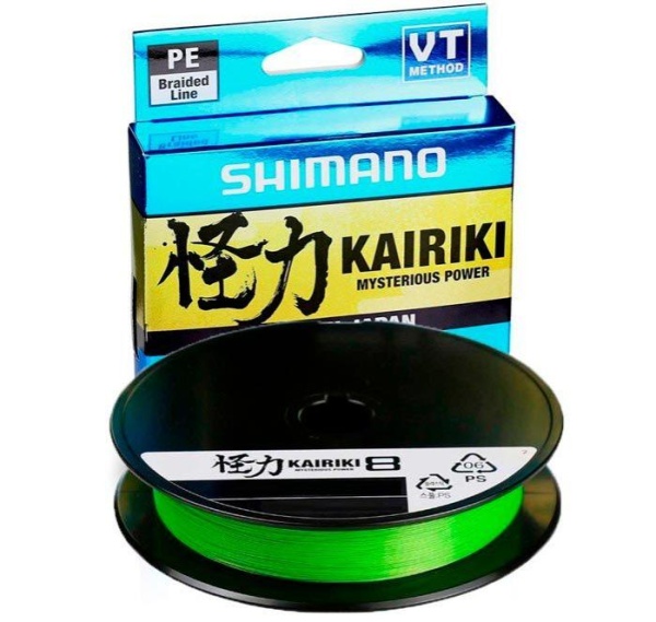 Картинка Леска плетёная Shimano Kairiki 8 PE 150м зеленая (0.230мм. 22,5кг) от магазина Главный Рыболовный