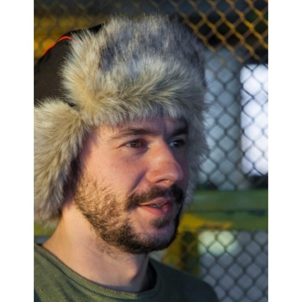Картинка Шапка-ушанка зимняя Huntsman "Reflect", Reflex Membrane, чёрный мех волк (58-60) от магазина Главный Рыболовный