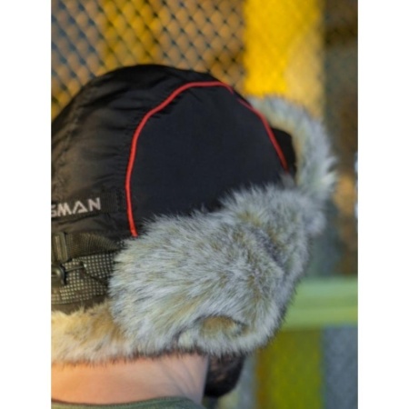 Картинка Шапка-ушанка зимняя Huntsman "Reflect", Reflex Membrane, чёрный мех волк (56-58) от магазина Главный Рыболовный