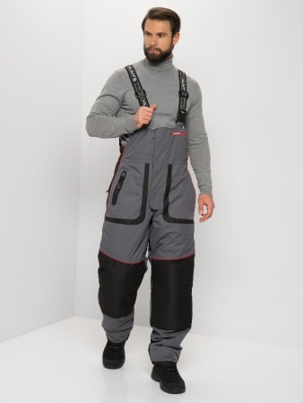 Картинка Костюм зимний Huntsman "Siberia LUX", Breathable, серый/черный (44-46/182-188) от магазина Главный Рыболовный