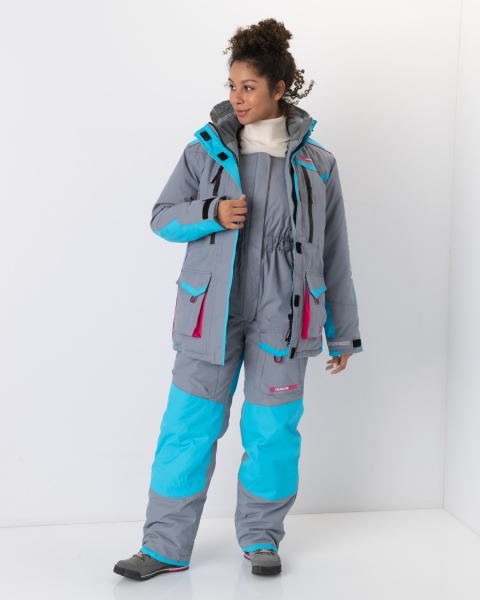Картинка Костюм зимний женский Huntsman "Siberia Lady", Breathable, серый/голубой (48-50/170-176) от магазина Главный Рыболовный