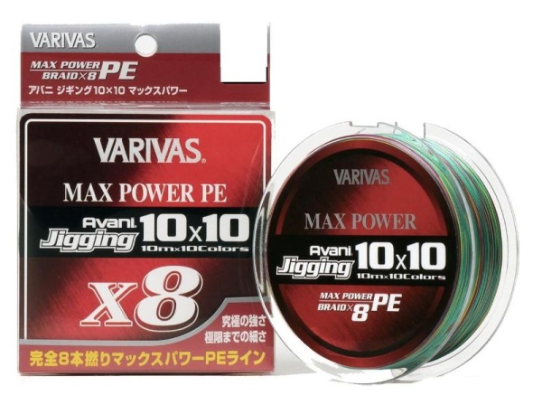 Картинка Шнур плетёный Varivas Avani Jigging Max Power PE X8 №4, 64 lb, 400 м, многоцветный от магазина Главный Рыболовный