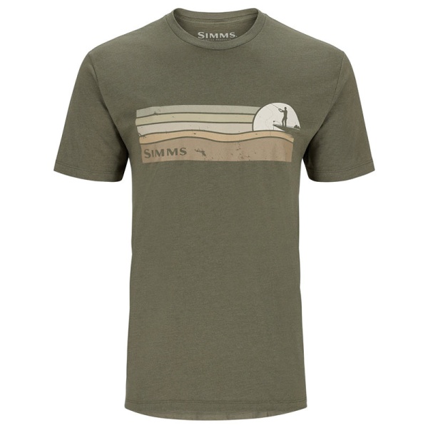 Картинка Футболка Simms Sunset T-Shirt, Military Heather (M) от магазина Главный Рыболовный