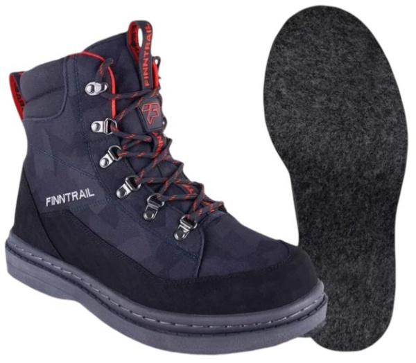 Ботинки забродные Finntrail Greenwood CamoShadowBlack, войлок, р.45 (12)