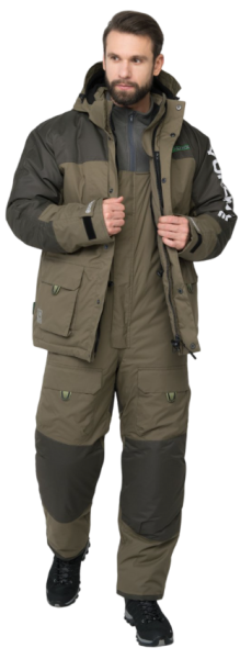 Картинка Костюм зимний Huntsman "Yukon Ice", Breathable, хаки (56-58/170-176) от магазина Главный Рыболовный