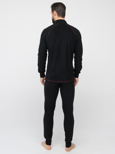 Картинка Термобельё Huntsman "Thermoline ZIP", флис, чёрный, (56-58, Рост: 2XL) от магазина Главный Рыболовный