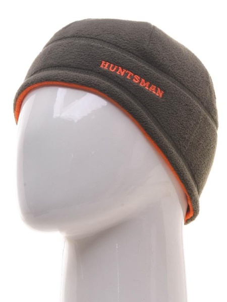 Картинка Шапка двухсторонняя Huntsman, флис, хаки/оранжевый (56-58) от магазина Главный Рыболовный