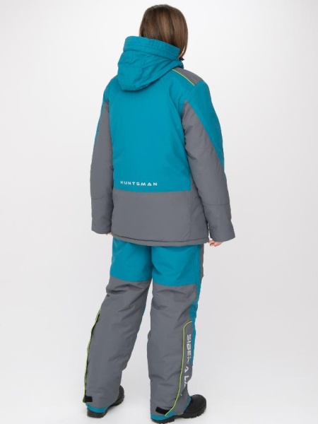 Картинка Костюм зимний женский Huntsman "Siberia Lady", Breathable, бирюзовый/серый (48-50/158-164) от магазина Главный Рыболовный
