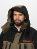 Картинка Костюм зимний Huntsman "Siberia LUX", Breathable, хаки/чёрный (56-58/182-188) от магазина Главный Рыболовный