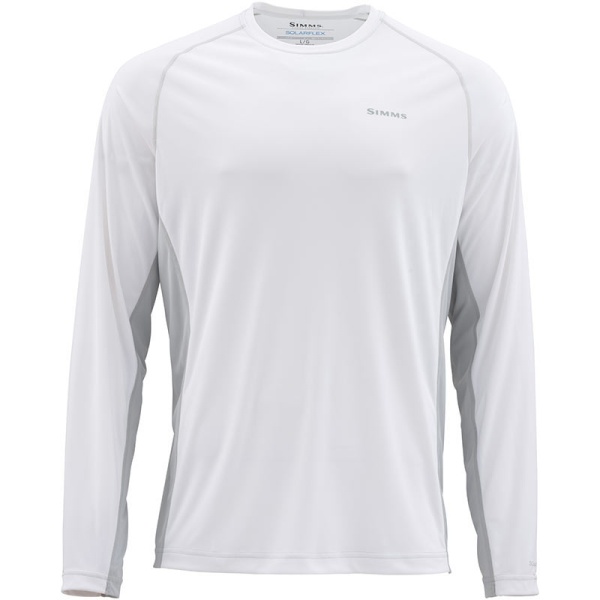 Картинка Термофутболка Simms Solarflex LS Crewneck Solid, White №2, (XL) от магазина Главный Рыболовный