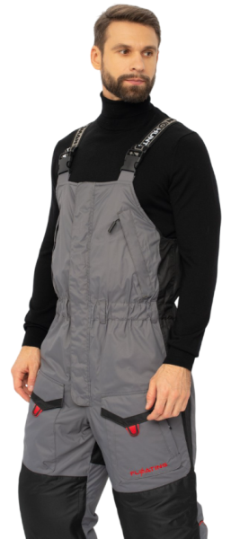 Картинка Костюм зимний Huntsman "Поплавок Siberia Floating", ткань Breathable, серо-чёрный, (48-50/170-176) от магазина Главный Рыболовный