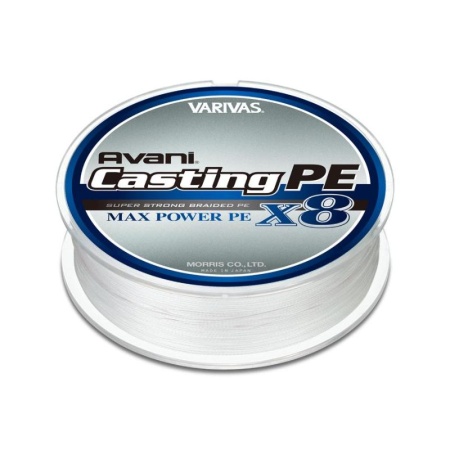 Картинка Шнур плетёный Varivas Avani Casting Max Power PE X8 №4, 64 lb, 400 м, белый от магазина Главный Рыболовный