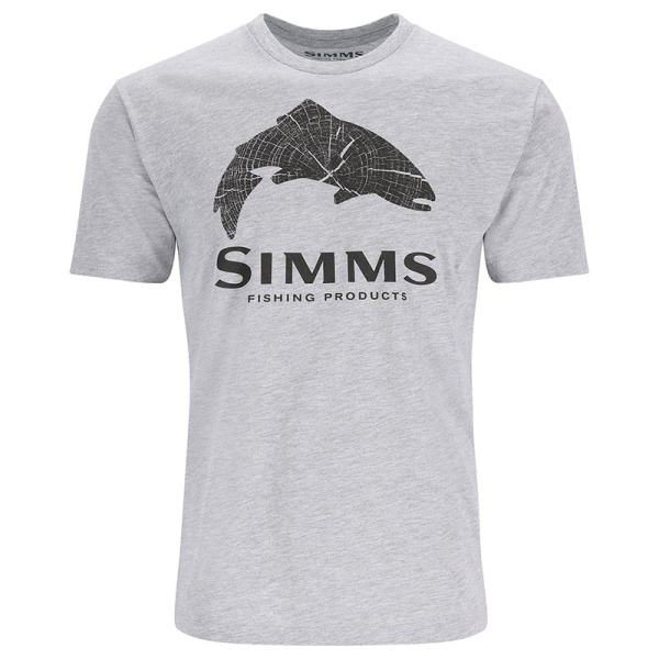 Картинка Футболка Simms Wood Trout Fill T-Shirt, Grey Heather, (M) от магазина Главный Рыболовный