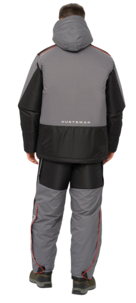 Картинка Костюм зимний Huntsman "Поплавок Siberia Floating", ткань Breathable, серо-чёрный, (52-54/182-188) от магазина Главный Рыболовный