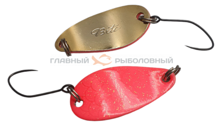 Картинка Блесна колеблющаяся Art Fishing Bite peach diamond, 28 мм, 3 г от магазина Главный Рыболовный