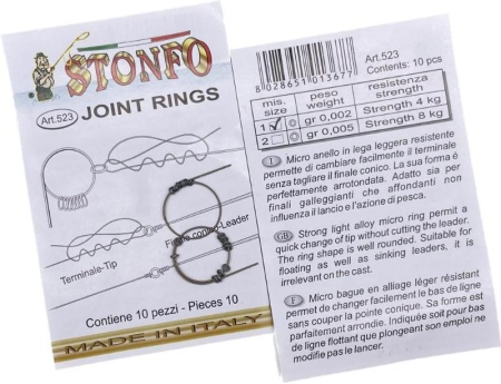 Картинка Колечки Stonfo для соединения поводка и подлеска Joint Rings 2,0 mm #1 (10 шт.) от магазина Главный Рыболовный