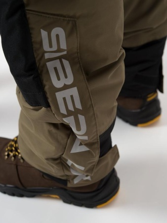 Картинка Костюм зимний Huntsman "Siberia LUX", Breathable, хаки/чёрный (56-58/182-188) от магазина Главный Рыболовный