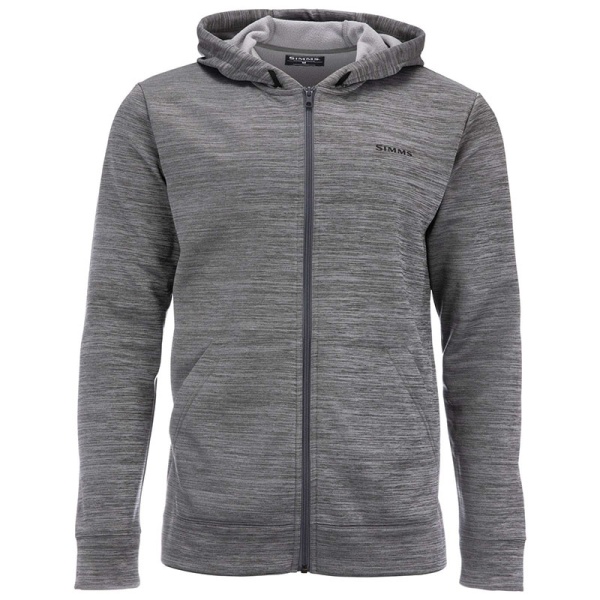 Картинка Толстовка Simms Challenger Hoody - Full Zip '21, Steel Heather (S) от магазина Главный Рыболовный