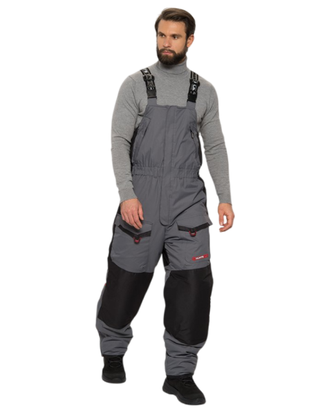 Картинка Костюм зимний Huntsman "Yukon Ice", Breathable, серый/чёрный (44-46/170-176) от магазина Главный Рыболовный