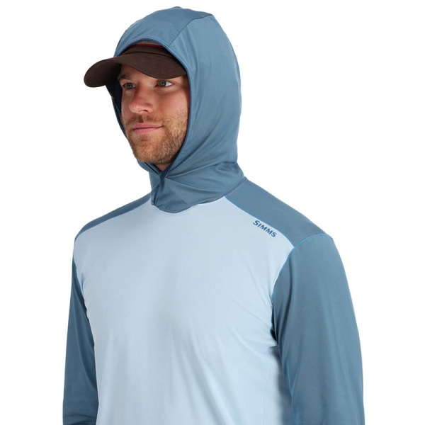 Картинка Термофутболка Simms Bugstopper Solarflex Hoody, Sky/Neptune (M) от магазина Главный Рыболовный