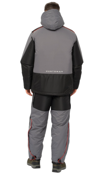 Картинка Костюм зимний Huntsman "Поплавок Siberia Floating", ткань Breathable, серо-чёрный, (48-50/170-176) от магазина Главный Рыболовный