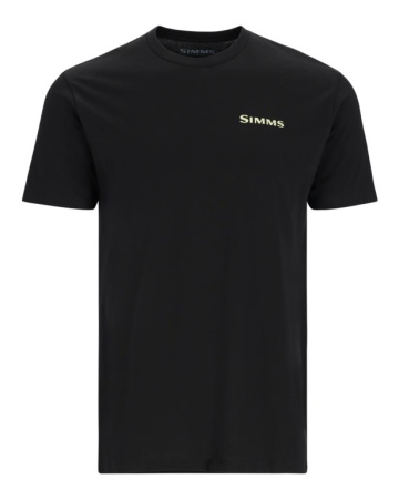 Картинка Футболка Simms Bass Outline T-Shirt, Black (S) от магазина Главный Рыболовный