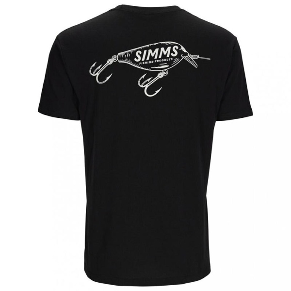 Картинка Футболка Simms Square Bill T-Shirt, Black, (M) от магазина Главный Рыболовный