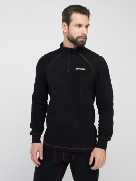 Картинка Термобельё Huntsman "Thermoline ZIP", флис, чёрный, (56-58, Рост: 2XL) от магазина Главный Рыболовный