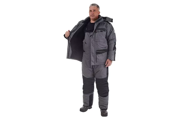 Картинка Костюм зимний Higashi "Winter Air" SE, Grey/Black, -45, (L) от магазина Главный Рыболовный