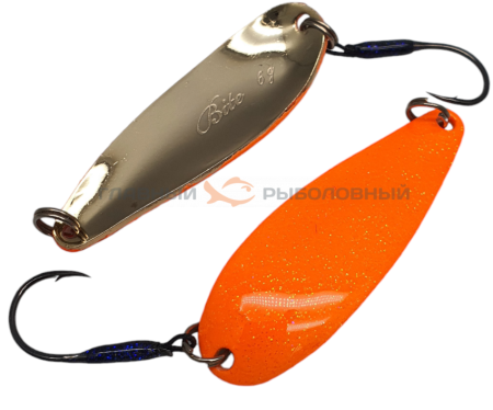 Картинка Блесна колеблющаяся Art Fishing Bite Orange Diamond, 50 мм, 6 г от магазина Главный Рыболовный